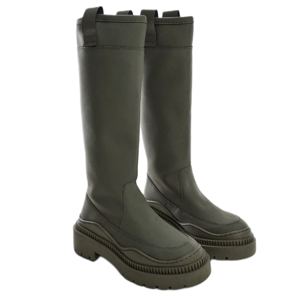 MANGO Platform Boots With Tall Leg